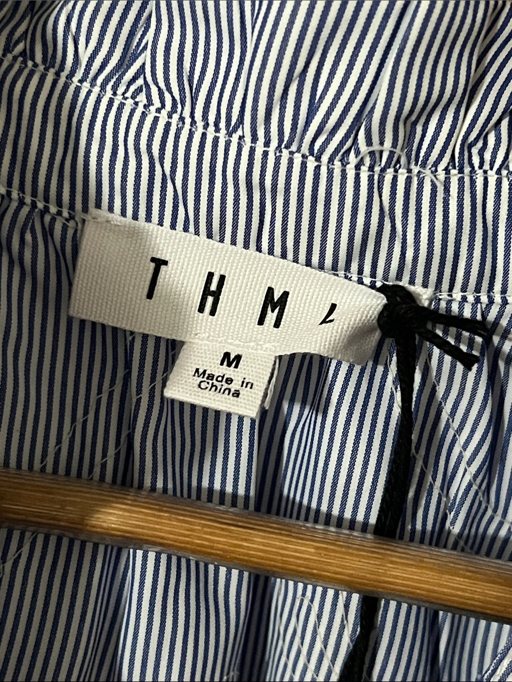 NWT THML Blouse Top Shirt Medium Blue - Picture 6 of 10
